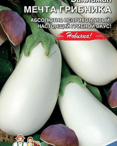 Баклажан Мечта грибника (УД) Снежно-белый