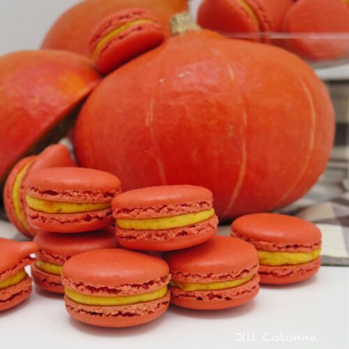 Potimarron-spiced-pumpkin-macarons